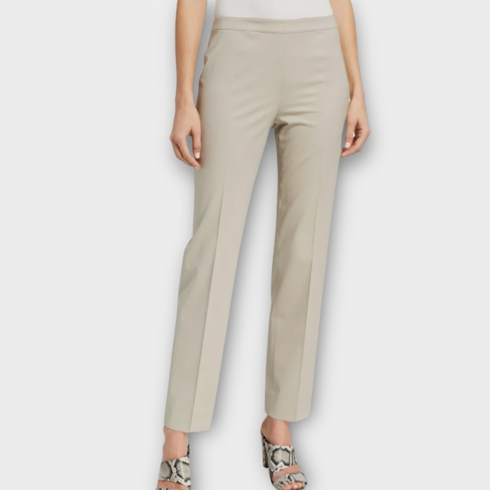 Lafayette 148 New York Women’s Bleecker Pants Size 10 100% Virgin Wool Neutral